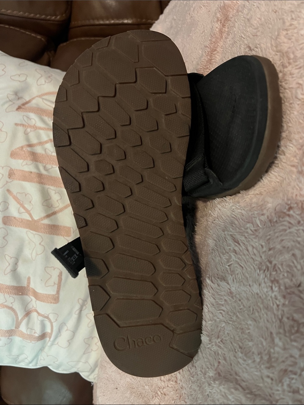 Chaco Men's Black Sandal with Brown Outsole